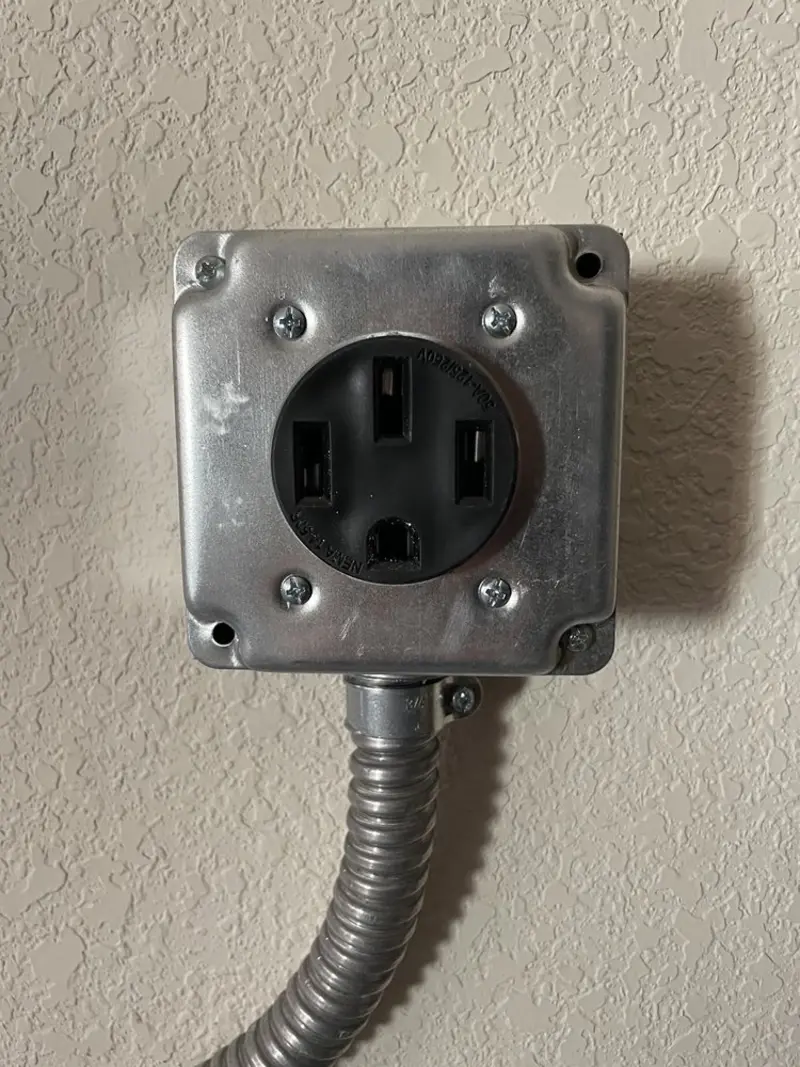 NEMA 14-50 outlet installed for Smart Home Electrical in Green Lake